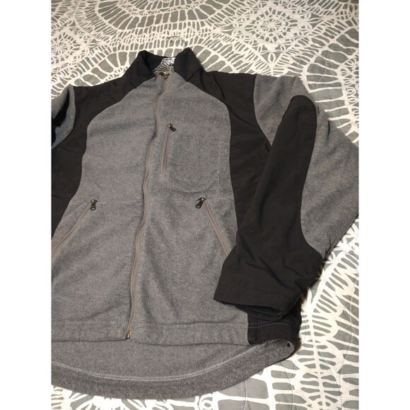 Hawke & Co. Gray Black Fleece Jacket Zip-Up Size XL Casual Warm - Picture 2 of 8